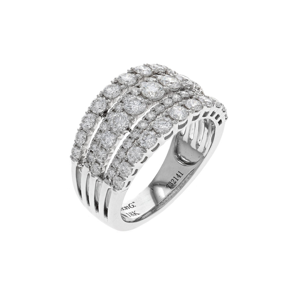 K White Gold Row Diamond Ring Josephs Jewelers