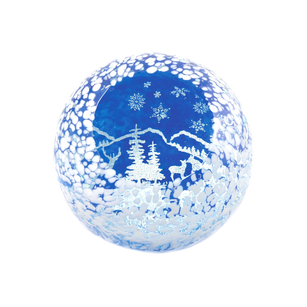 Glass Eye Studio Winter Wonderland Paperweight Josephs Jewelers