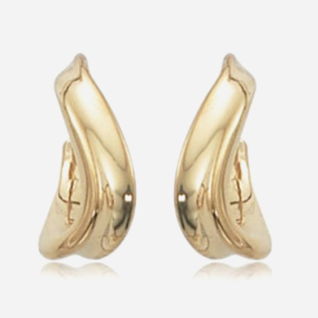 14K Yellow Gold Small Twist Hoops