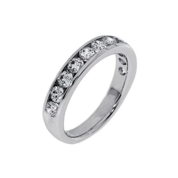 14K White Gold Channel Set Diamond Band - Josephs Jewelers