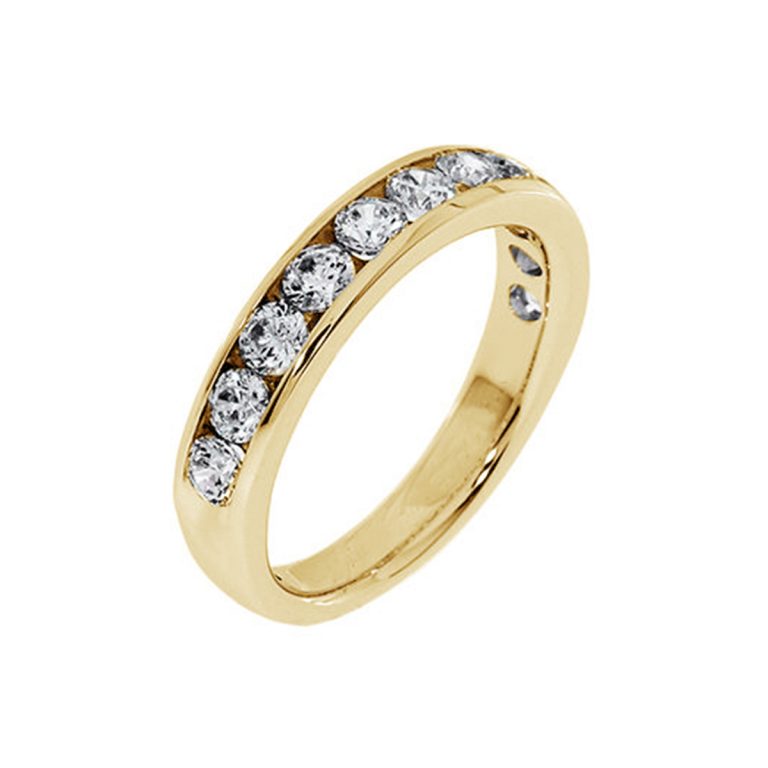 14K Yellow Gold Scooped Edge Wedding Band - Josephs Jewelers