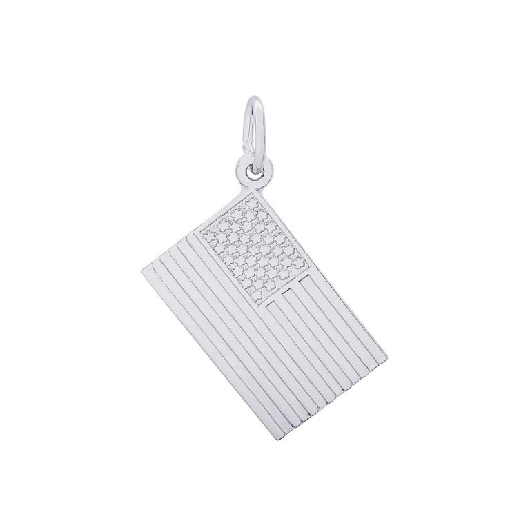 Sterling Silver American Flag Charm