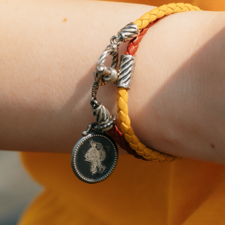 Sterling Silver ISU Antique Charm Bracelet