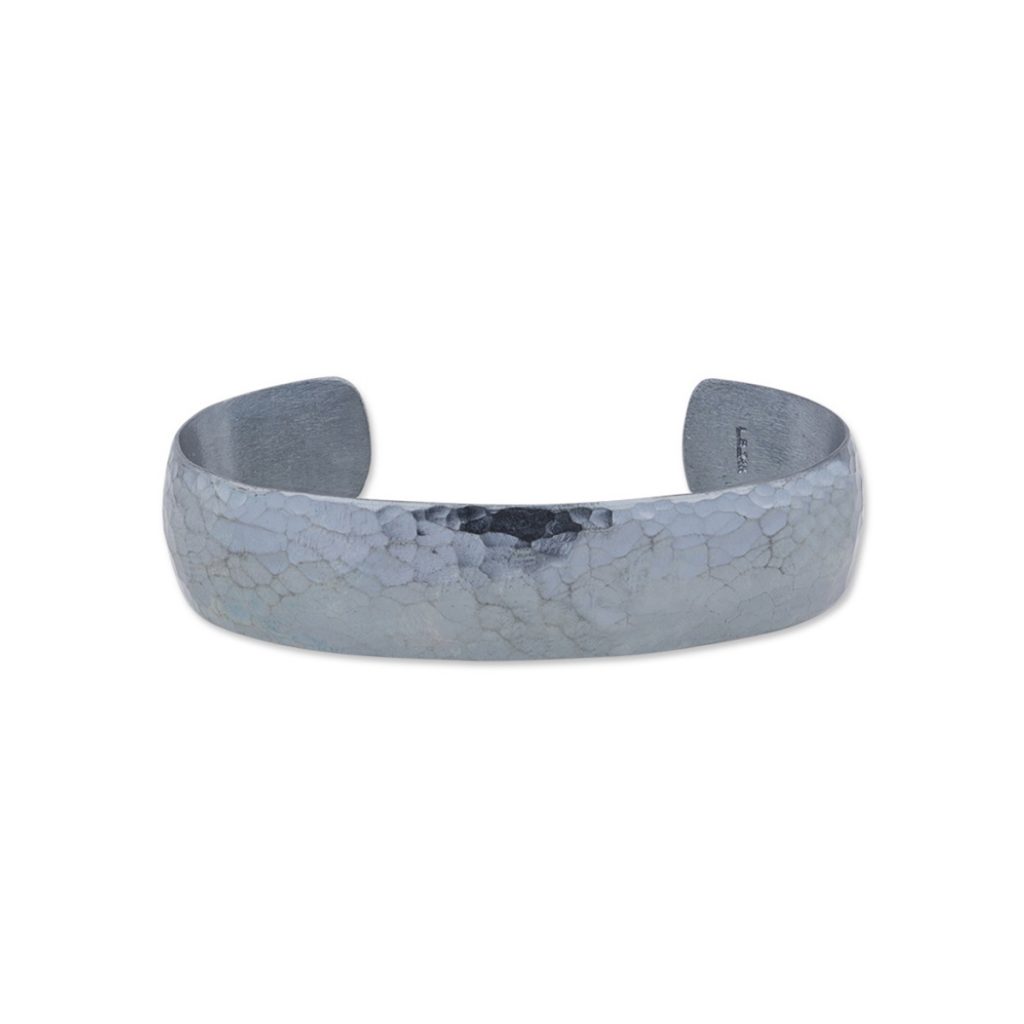 Oxidized Sterling Silver Hammered Cuff