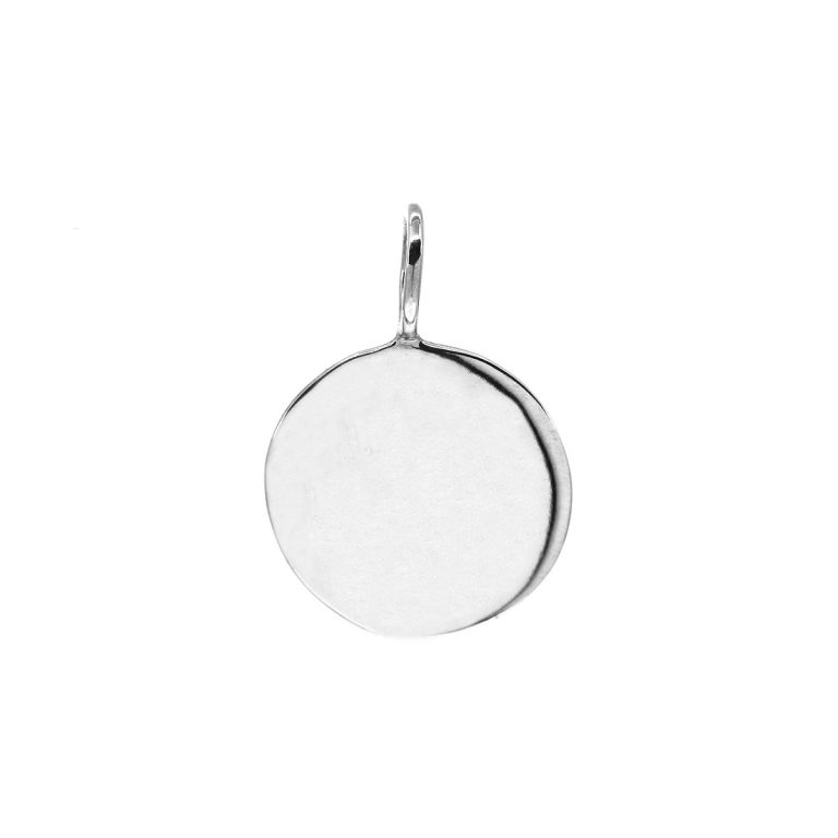 Sterling Silver Customizable Round Disc Pendant