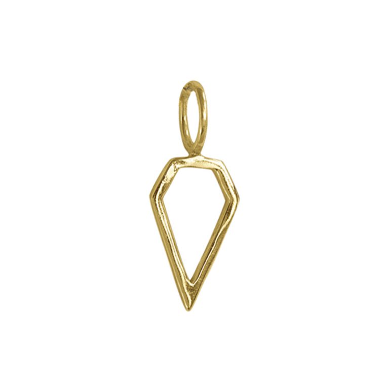 Sterling Silver and Gold Plated Open Diamond Charm