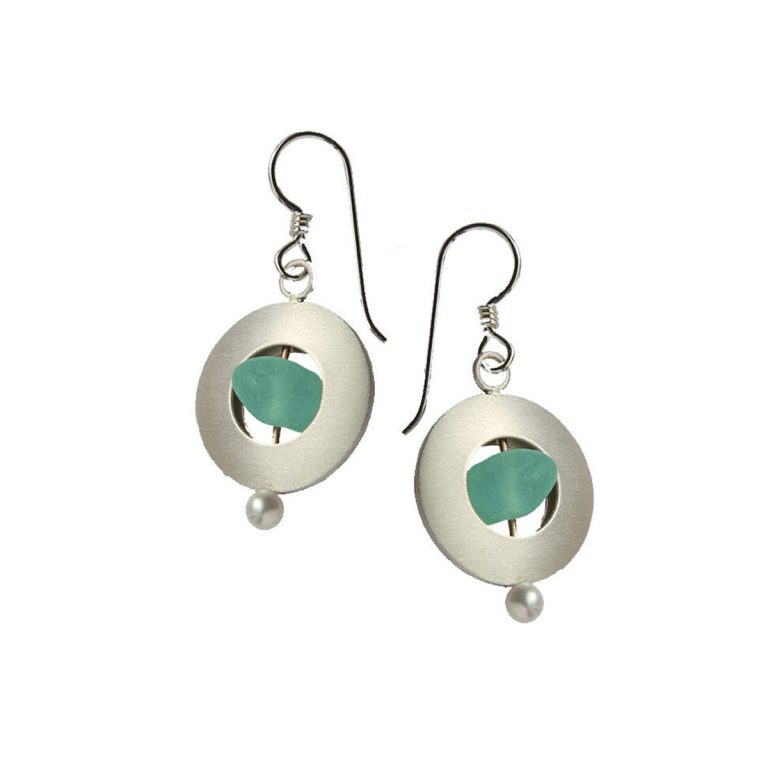 Sterling Silver Sea Glass Earrings