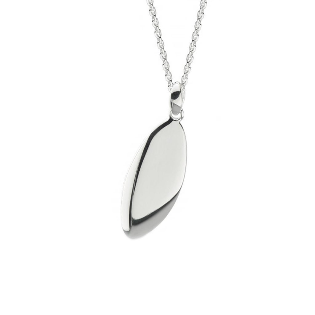 Sterling Silver Oval Tag Necklace