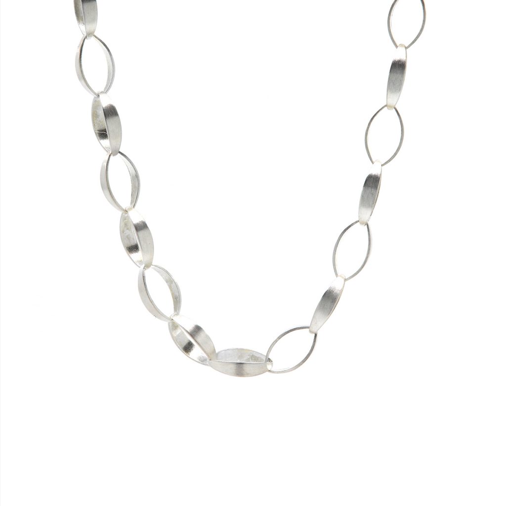 Sterling Silver “Teardrop Link” Necklace