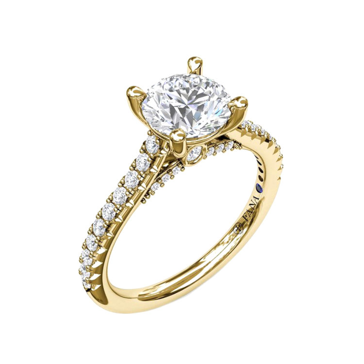 14K Yellow Gold Classic Diamond Engagement Ring Semi-Mounting - Josephs ...