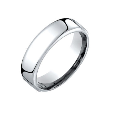 14K White Gold Comfort-Fit Wedding Band