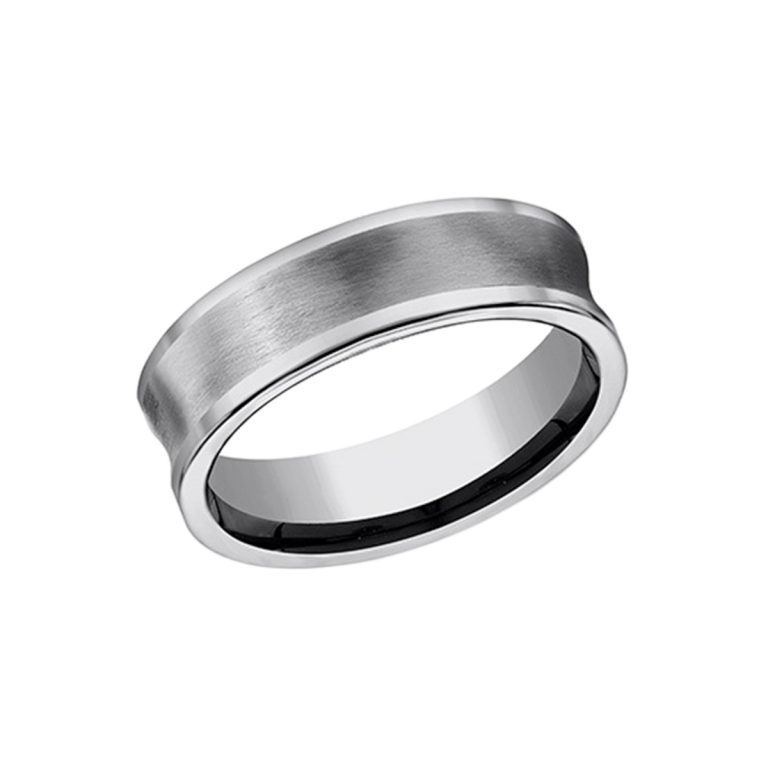 Tungsten Concave and Satin 7mm Band