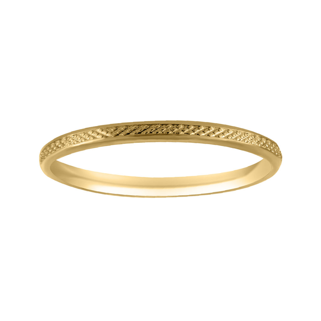 10K Yellow Gold Patterned Baby Ring