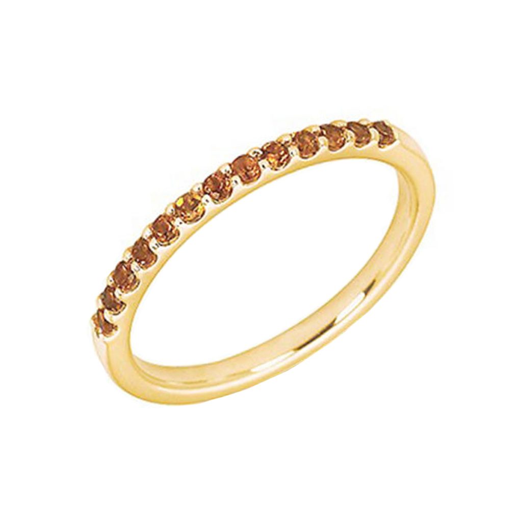 14K Yellow Gold Citrine Stackable Band