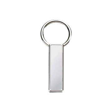 Brushed Rhodium Key Ring