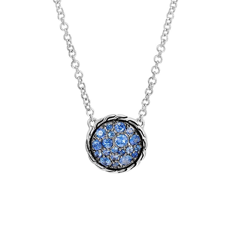 Sterling Silver Blue Sapphire Necklace