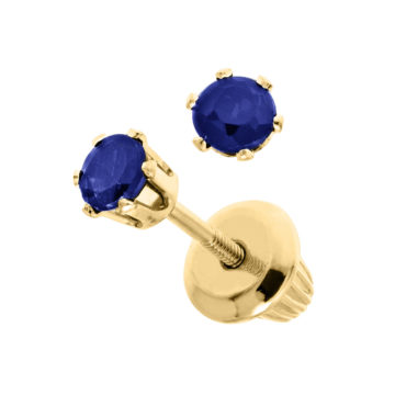 Children’s 14K Yellow Gold Sapphire Earrings