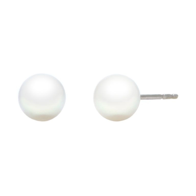 14K White Gold Akoya Pearl Earrings