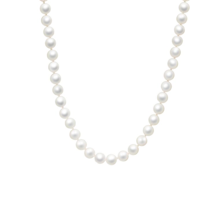 14K Yellow Gold Pearl Necklace