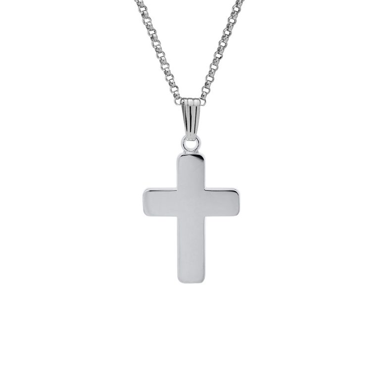 Sterling Silver High Polished Cross Pendant