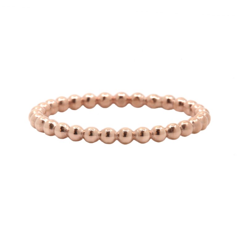 Rose Gold Filled Beaded Stacker Band