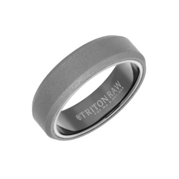 Black Lined Tungsten Band