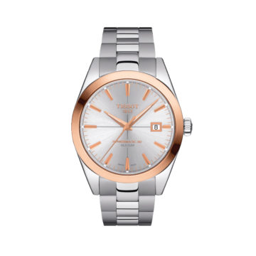 Stainless Steel and 18K Rose Gold Tissot Powermatic 80 Silicium Watch