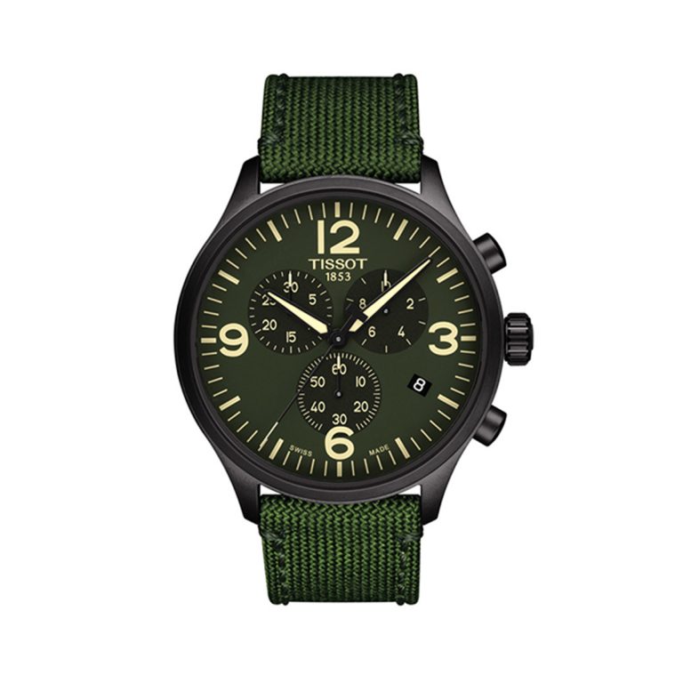 Tissot Chrono XL Green Strap 45mm Watch