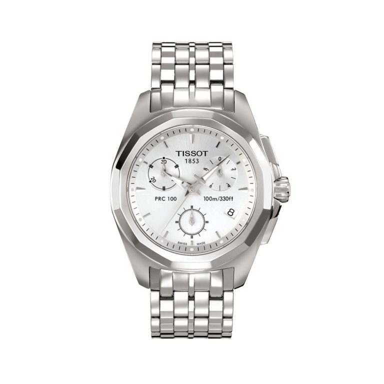 Stainless Steel Tissot PRC100 Quartz Chronograph Watch