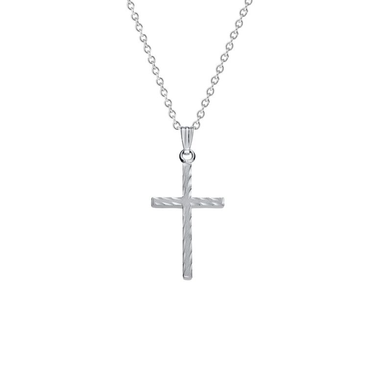 Sterling Silver Florentine Cross Pendant with Chain