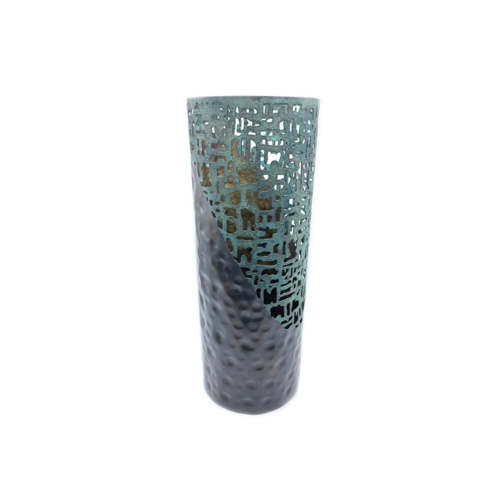 Global Views Lodi Vessel Medium Copper Verdigris Decorative Vase