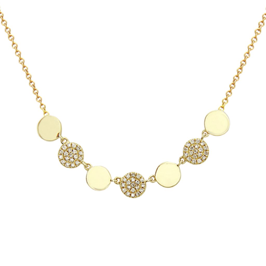 14K Yellow Gold Multi-Circle Necklace
