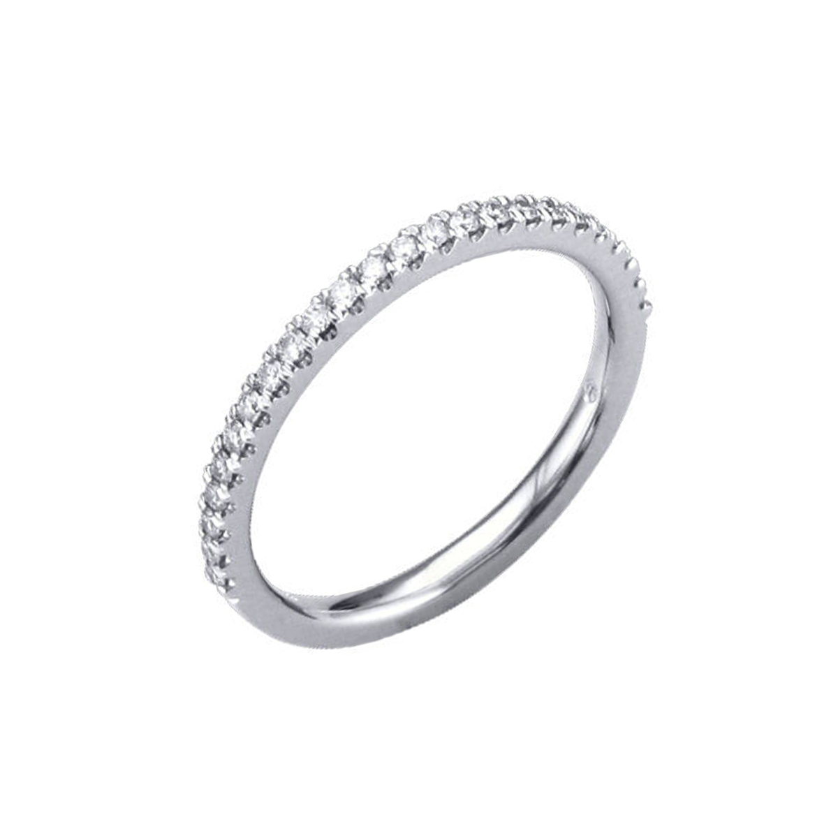 Platinum French Set Diamond Wedding Band - Josephs Jewelers
