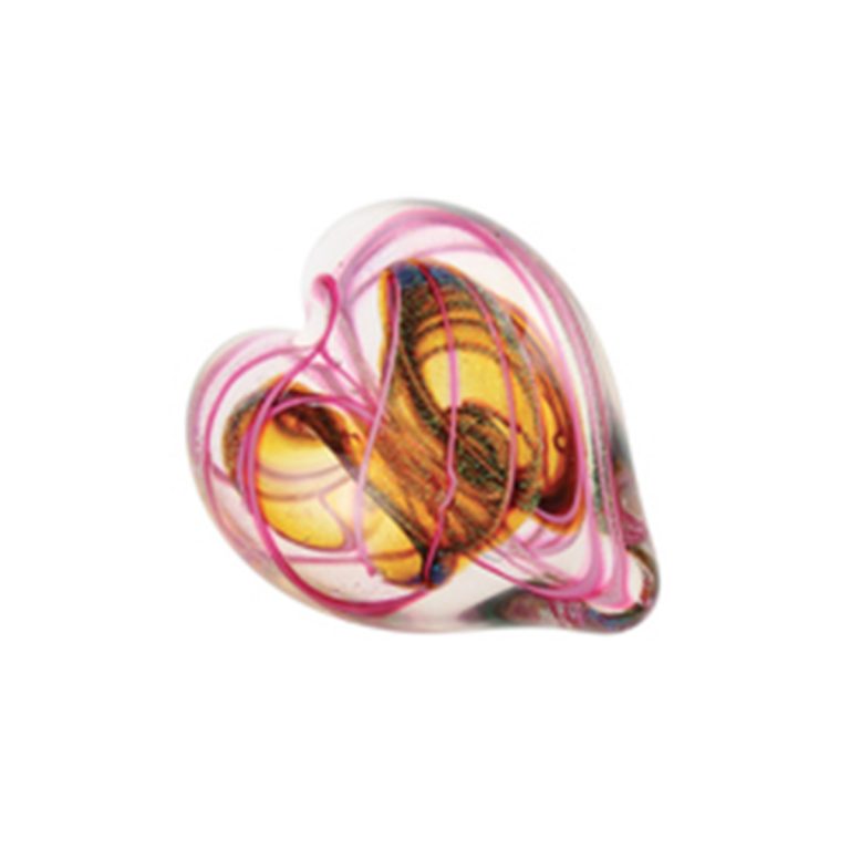 Hearts of Fire Pink Heart Paperweight