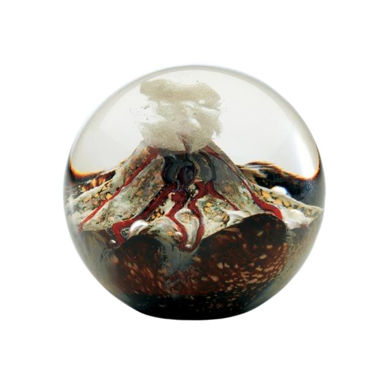 Glass Eye Studio Volcano Paperweight Josephs Jewelers