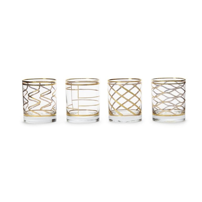 Elegante Assorted Double Old Fashioned Glasses by Vietri