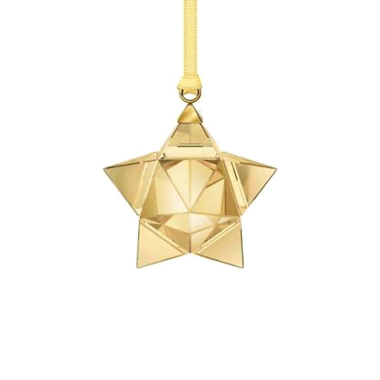 Swarovski Crystal Gold Tone Star Christmas Ornament