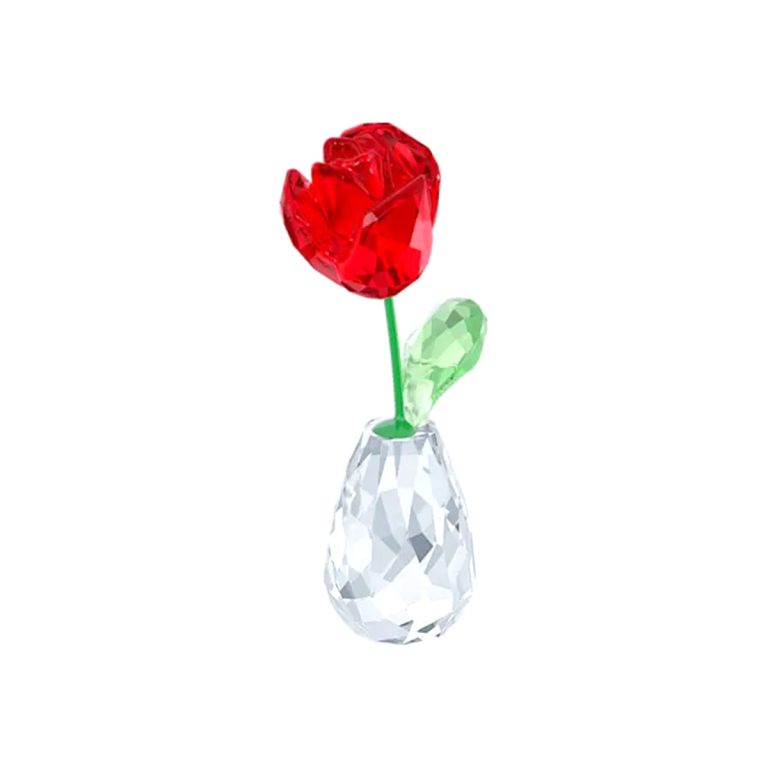 Swarovski Crystal Flower Dreams Red Rose Figurine