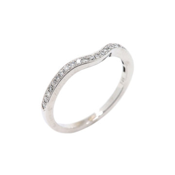 14K White Gold Fitted Estate Wedding Band