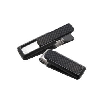 Stainless Steel Black Stipple Money Clip