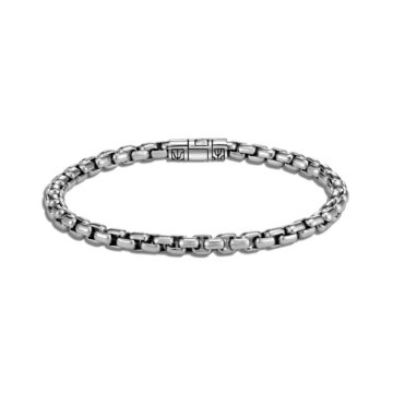 Sterling Silver Classic Gents Box Bracelet