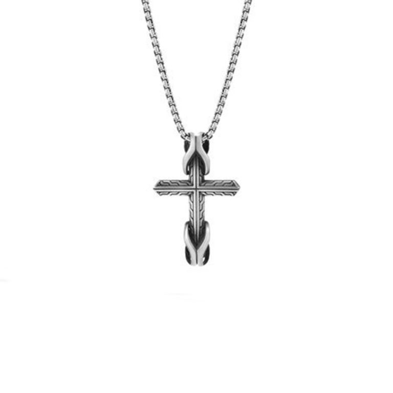 John Hardy Asli Classic Chain Link Cross Necklace