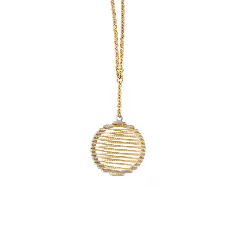 14K Two-Tone Wire Wrapped Necklace