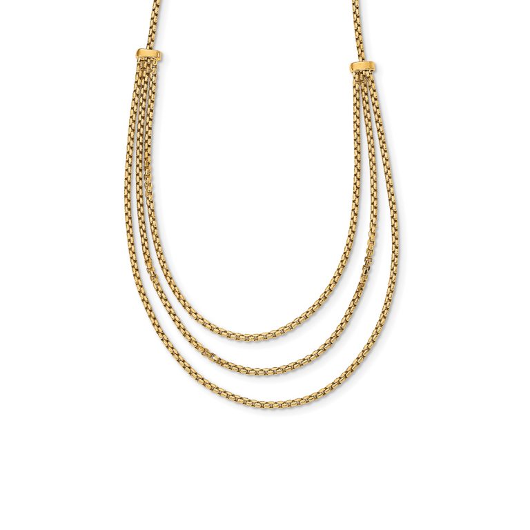 14K Yellow Gold Diamond-Cut Layered Necklace