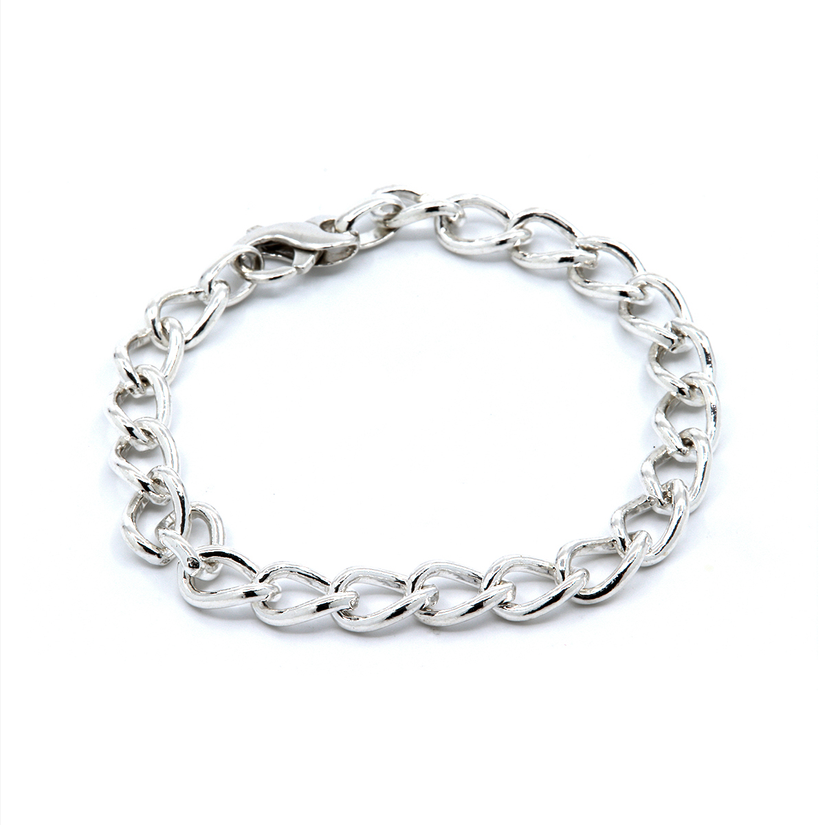 Sterling Silver Twisted Oval Link Bracelet - Josephs Jewelers