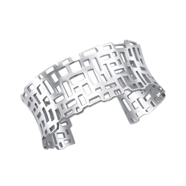 Sterling Silver Wide Ventana Cuff Bracelet