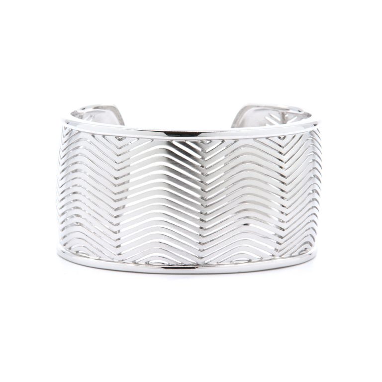 Sterling Silver Swag Cut Out Cuff