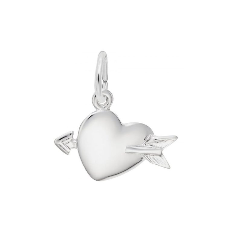 Sterling Silver Heart with Arrow Charm