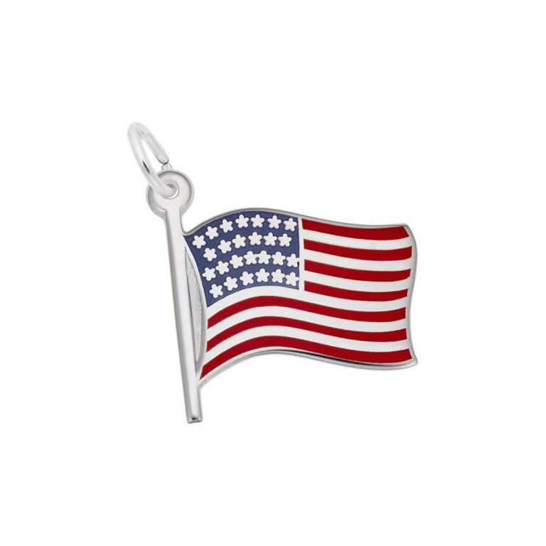 Sterling Silver Flag Charm