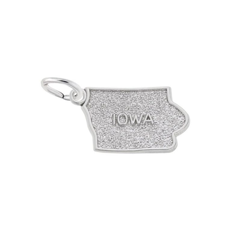 Sterling Silver State Of Iowa Charm
